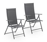 Chaise de jardin Calena Anthracite 2er Set