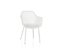 Chaise de jardin / chaise de salle à manger BEGIO L plastique blanc hjh LIVING Blanc G