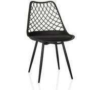 Chaise de jardin / chaise de salle à manger BEGIO S plastique noir hjh LIVING Noir G