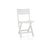 Chaise de jardin / chaise pliante TRAVANO plastique blanc