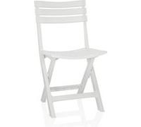 Chaise de jardin / chaise pliante TRAVANO plastique blanc hjh LIVING Blanc G