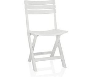 Chaise de jardin / chaise pliante TRAVANO plastique blanc hjh LIVING Blanc G