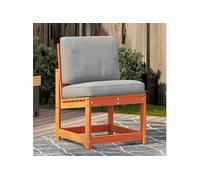 Chaise de jardin cire marron 50,5x55x77 cm bois de pin massif