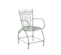 Chaise de jardin - CLP - Sheela - Fer forgé - Vert antique - Confortable avec accoudoirs