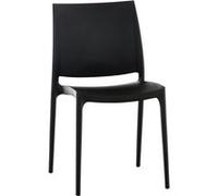 Chaise de jardin design Maya , Noir Noir G