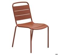 Chaise de jardin ALEGORIA Acajou Acier traité époxy, Traitement anti-rouille renforcé Hespéride