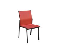 Chaise de jardin empilable aluminium et toile - Delia