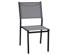 CHAISE DE JARDIN EMPILABLE ANTHRACITE 55X46 H 88 EN ALUMINIUM MOD. SULLIVAN