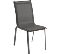 Hespéride - Chaise de Jardin Empilable Axant Anthracite - Aluminium Traité Epoxy Texaline - Dim 48 x 63 x 94 cm - Meuble d'Extérieur Empilable