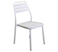 CHAISE DE JARDIN EMPILABLE BLANC 49X58 H 88 EN ALUMINIUM MOD. LAS VEGAS