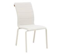 Chaise de jardin empilable ""Diese"" ivoire & argile aluminium et texaline - Hespéride