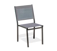 Chaise de jardin empilable en alu toile plastifiéee