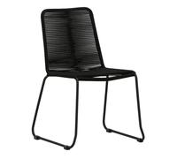 Chaise de Jardin Empilable "Lindos" 87cm Noir