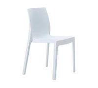 Chaise de Jardin Empilable Plastique Colorée Rome Grand Soleil pour Restaurant - Blanc
