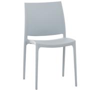 Chaise De Jardin Empilable R¿Sistante Aux Uv En Plastique Gris Clair