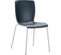 Chaise De Jardin Empilable R¿Sistante Aux Uv En Plastique Noir