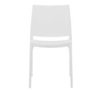 Chaise De Jardin Empilable Résistante Aux Uv En Plastique Blanc Blanc