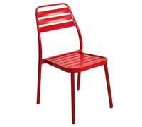 CHAISE DE JARDIN EMPILABLE ROUGE 49X58 H 88 EN ALUMINIUM MOD. LAS VEGAS