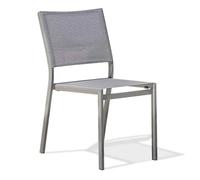DCB Garden Chaise de jardin empilable en aluminium et toile plastifiée