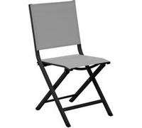 Chaise jardin pliante en aluminium Thema graphite, perle
