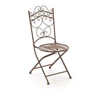 Chaise de jardin en fer forgé Indra - CLP - pliante - marron antique