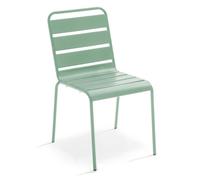 Oviala Chaise de Jardin en métal Vert Sauge - Palavas