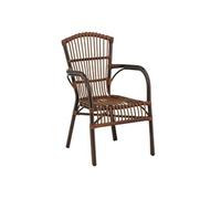 Chaise de Jardin en Rotin "Galera" 90cm Marron Marron G