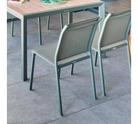 Chaise de jardin ESSENTIA Vert laurier Aluminium traité époxy, Texaline Hespéride