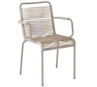 Chaise de Jardin Fiam Mya Spaghetti avec Accoudoirs Cappuccino/Taupe