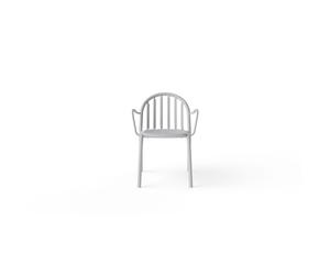 Chaise de Jardin Fred's avec Accoudoirs Gris Clair