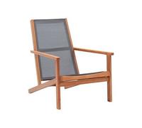 Chaise de jardin Gris Bois d'eucalyptus solide et textilène Gris G