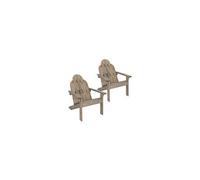 Chaise de jardin grise, 92,5x69,5x89 cm, bois massif bois