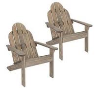 Chaise de jardin grise, 92,5x69,5x89 cm, bois massif bois