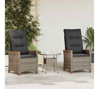 Chaise de jardin inclinable avec coussin polyrotin Fauteuil confortable vidaXL v