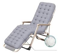 Chaise de jardin inclinable avec rembourrage en coton doux et rembourrage en coton perlé - Chaise longue pliante pour loisirs en plein air - 180 degrés assise et allongée - Design multifonction
