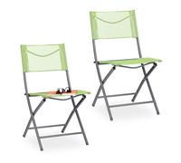 Chaise de jardin jeu de 2 léger vert chaise de jardin pliante fauteuil de jardin