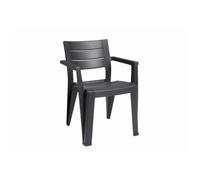 Keter Chaise de jardin Julie 61,5 x 58,5 x 79 cm graphite