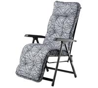 Chaise de jardin KADAX, chaise longue en acier avec coussin