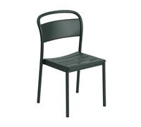 Muuto Chaise Linear steel side chair Dark green