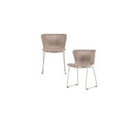 Chaise de jardin (Lot de 2) Rotin synthétique Sable Wings