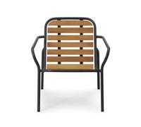Chaise de jardin lounge Vig bois WxHxD 70.5x72.5x76cm