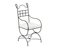 Chaise de jardin méditerranéenne Segovia XL en fer noir 100 cm