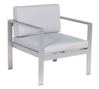 Chaise De Jardin Métal Gris Clair Salerno Gris