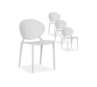 Chaise de jardin moderne lot 4 chaises gris