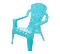 Chaise de Jardin Monobloc en Plastique Pour Enfants et Tout-petits - Bleu - Robuste - Empilable