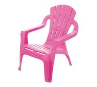 Chaise de jardin monobloc pour enfant en plastique - Rose - Robuste - Chaise de jardin pour tout-petits - Chaise de jeu empilable