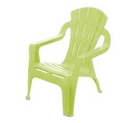 Chaise de jardin monobloc pour enfant en plastique - Vert - Robuste - Chaise de jardin pour tout-petits - Chaise de jeu empilable