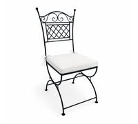 Chaise de jardin méditerranéenne Caravaca Chaise en fer Noir 100 cm