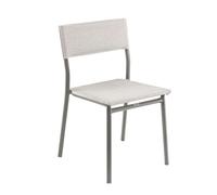 Lafuma MOBILIER - Chaise De Jardin - Oron - Batyline® Duo - Gris Galet - Fabriqué en France - LFM5066_9714 - Garantie 5 Ans - L.49xl.50xH.85cm