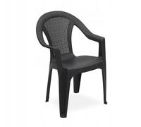 Chaise de jardin, plastique, noire, classique, 54x81cm, 1 pc.